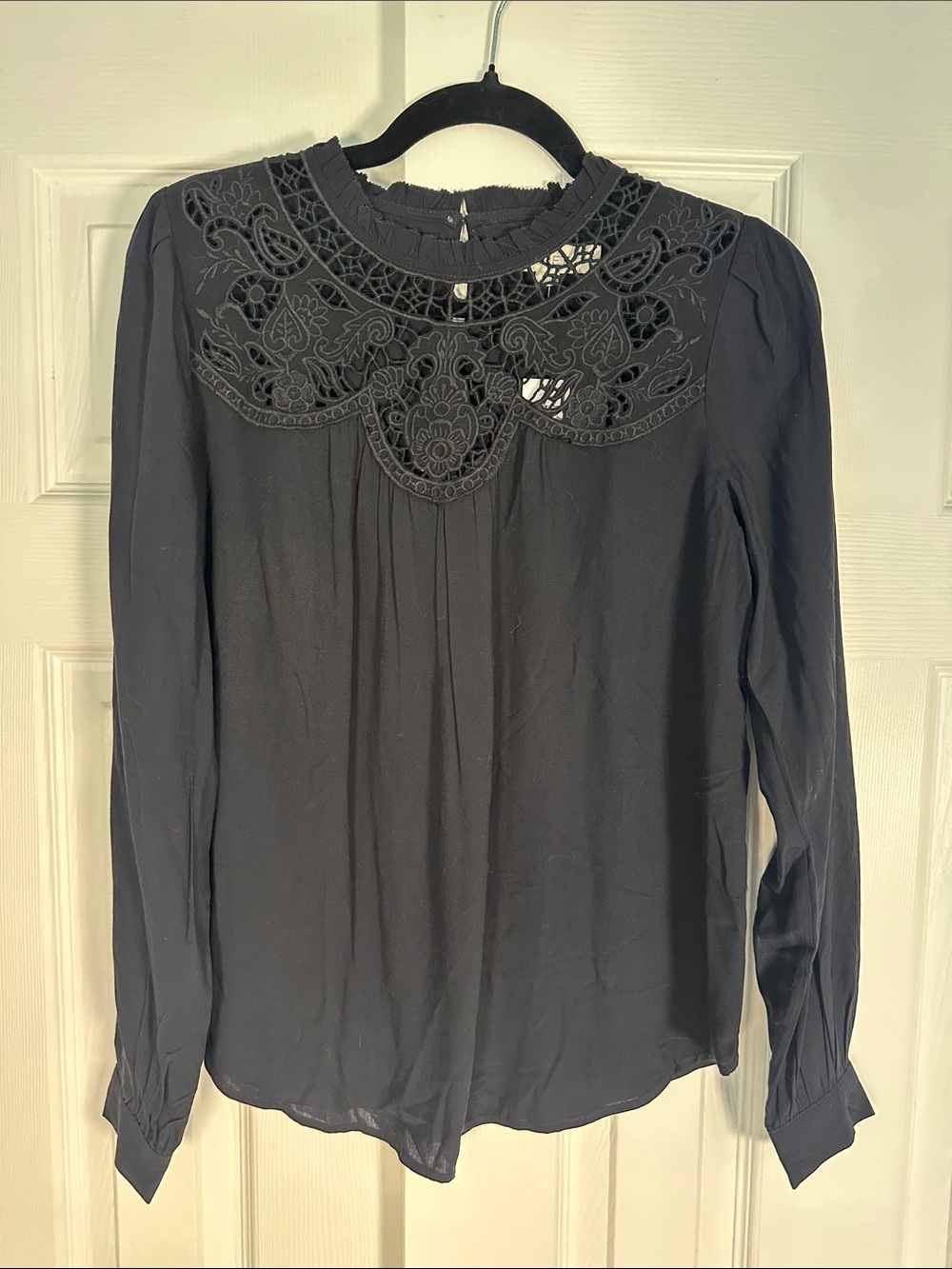 Loft Black Lace Blouse